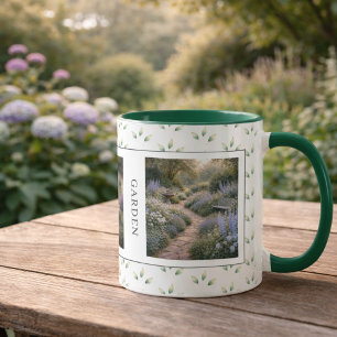 Create your own garden photos monogrammed mug