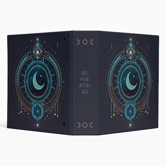 Create Your Own Geometric Celestial Lunar Binder (Background)