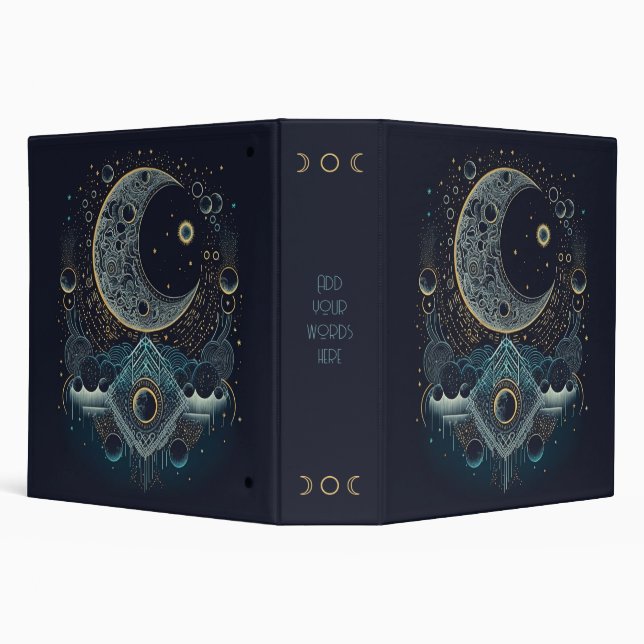 Create Your Own Geometric Celestial Moon Binder (Background)