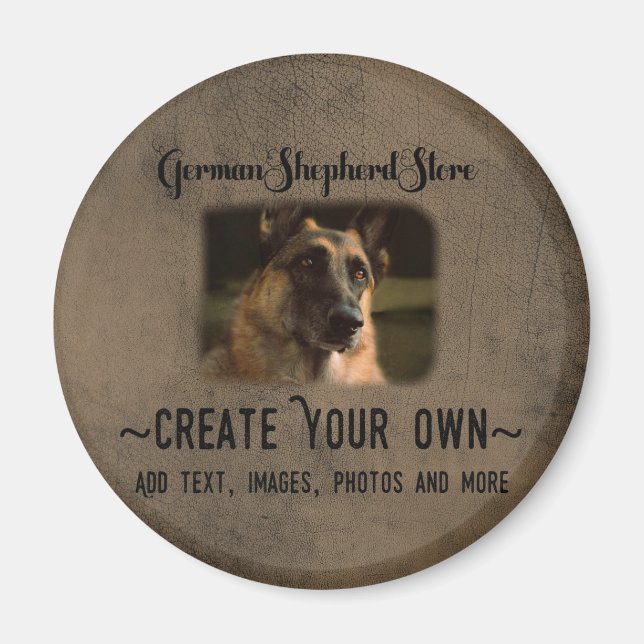 Create Your Own German Shepherd Photo Magnet (Front)