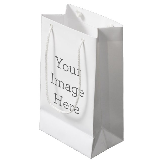 Custom Gift Bag - Small, Glossy (Front Angled)