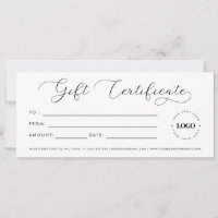 Create Your Own Gift Certificate with Custom Logo