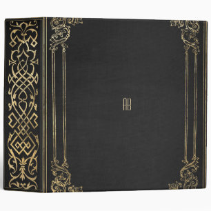 Create Your Own Gilded Black Notebook Binder