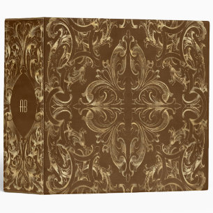Create Your Own Gilded Coffee Brown Notebook Binder
