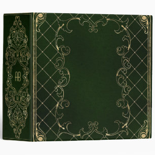 Create Your Own Gilded Dark Forest Green Notebook Binder
