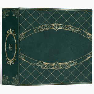 Create Your Own Gilded Dark Green Notebook Binder