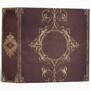 Create Your Own Gilded Deep Maroon Notebook Binder