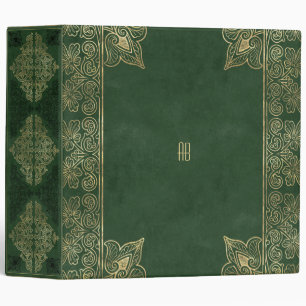 Create Your Own Gilded Emerald Green Notebook Binder