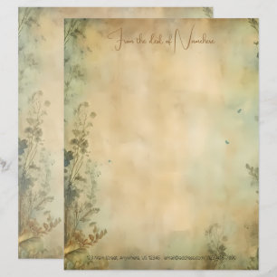 Create Your Own Gilded Garden Vintage Letterhead