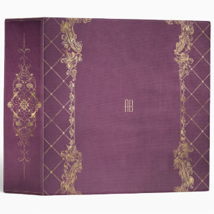 Create Your Own Gilded Magenta Purple Notebook Binder