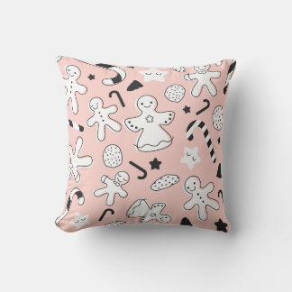 Create Your Own Gingerbread Cookies Throw Pillow