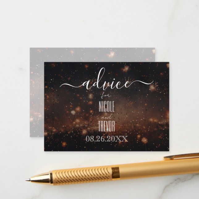 Create Your Own Glitter Embers Advice Card (Front/Back In Situ)