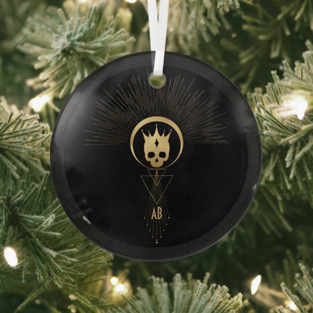 Create Your Own Gold Arcane Emporer Tarot Glass Ornament (Insitu)