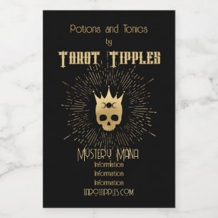 Create Your Own Gold Arcane Empress Tarot Wine Label