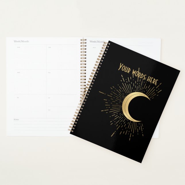 Create Your Own Gold Arcane Moon Tarot Planner (Display)