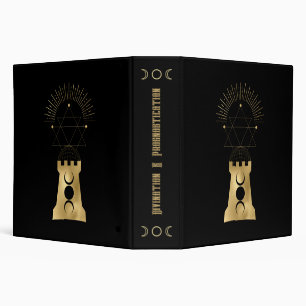 Create Your Own Gold Arcane Moon Tower Tarot Binder