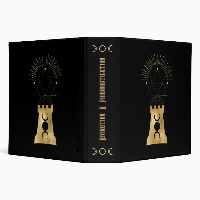 Create Your Own Gold Arcane Moon Tower Tarot Binder (Background)