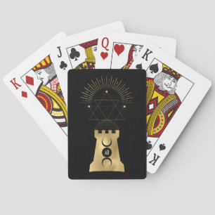 Create Your Own Gold Arcane Moon Tower Tarot Playing Cards