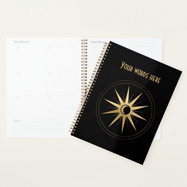 Create Your Own Gold Arcane Star Tarot Planner (Display)