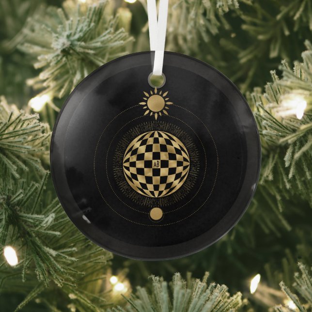 Create Your Own Gold Arcane World Tarot Glass Ornament (Insitu)