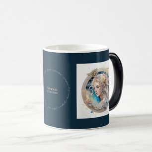 Create Your Own Gold & Blue Mystical Virgo Zodiac Magic Mug
