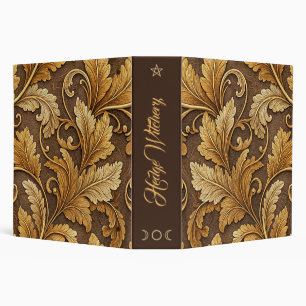 Create Your Own Gold Embossed Vintage Floral Vine Binder
