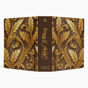 Create Your Own Gold Embossed Vintage Leafy Vine Binder