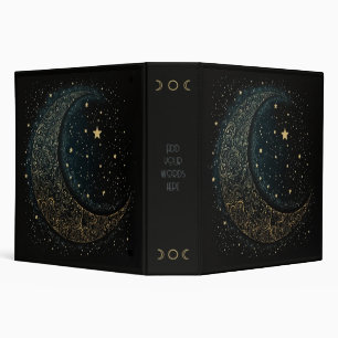 Create Your Own Gold Filigree Moon Celestial Binder