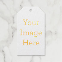 Create Your Own Gold Foil Luggage Shaped Gift Tag
