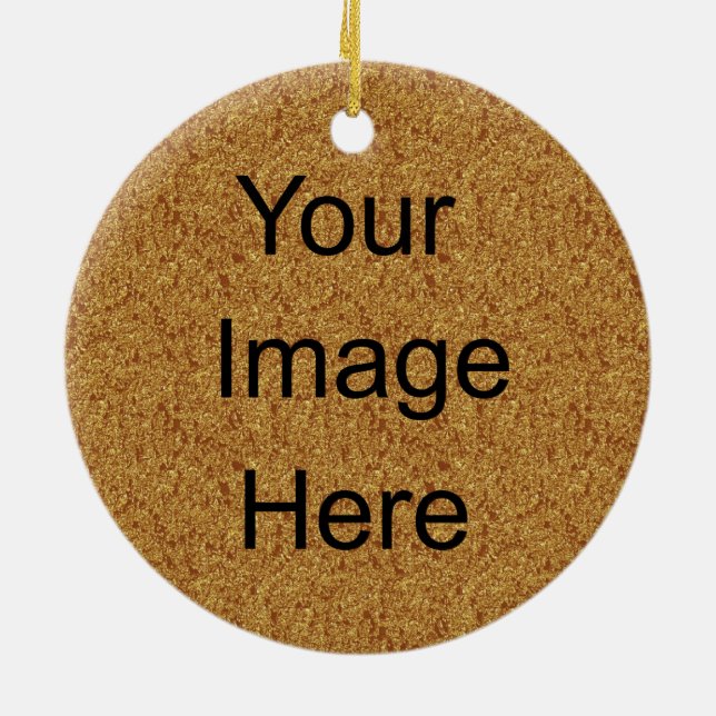 Create Your Own Gold Glitter Christmas Ornament (Back)