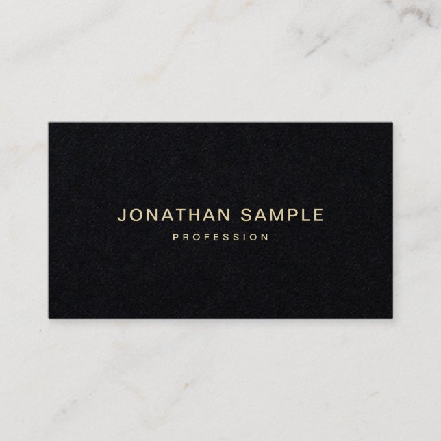 Create Your Own Gold Name Text Modern Elegant Business Card (Front)