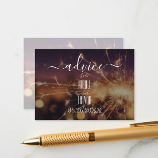 Create Your Own Gold Sparkler Advice Card