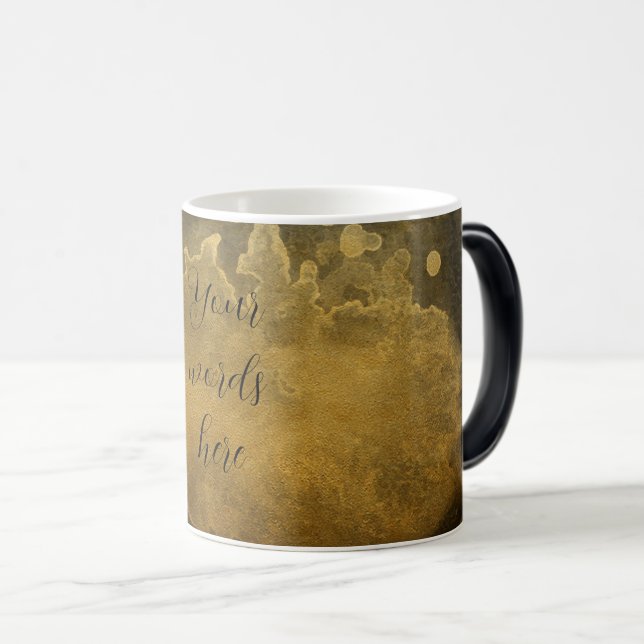 Create Your Own Gold Spatter Black Magic Mug (Front Right)