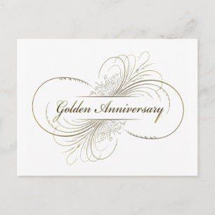Create Your Own Golden Anniversary Design Postcard