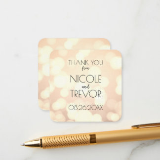 Create Your Own - Golden Bokeh Thank You Enclosure Card