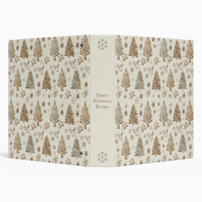 Create Your Own Golden Christmas Trees Binder (Background)