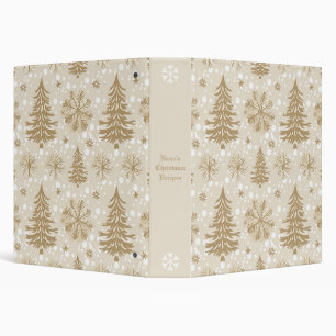 Create Your Own Golden Christmas Trees & Dots Binder