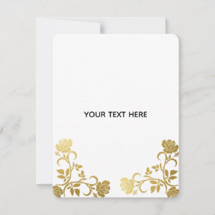 Create Your Own Golden Elegant Card