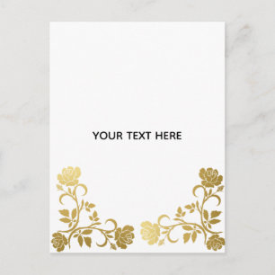 Create Your Own Golden Elegant Postcard