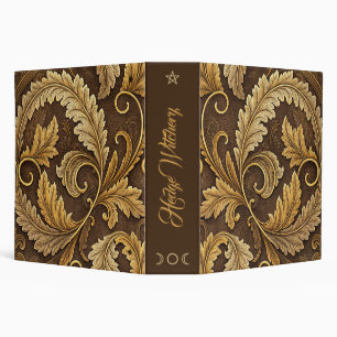 Create Your Own Golden Embossed Vintage Leafy Vine Binder