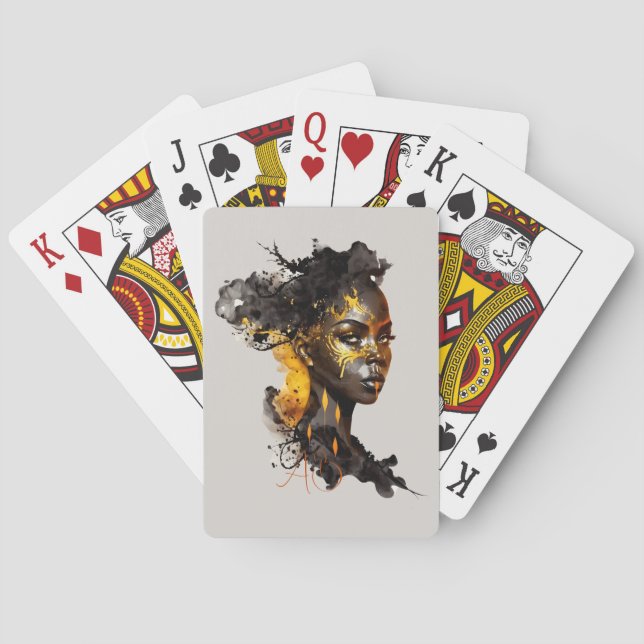 Create Your Own Golden Goddess Playing Cards (Back)