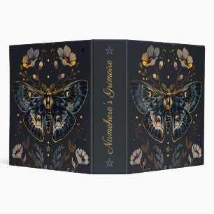 Create Your Own Golden Midnight Moth Flowers Binder