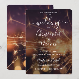 Create Your Own Golden Sparkler Fireworks Invitation