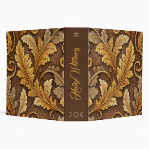 Create Your Own Golden Vintage Leaves Binder