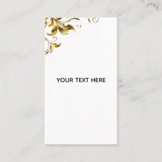Create Your Own Golden White Elegant Business Card