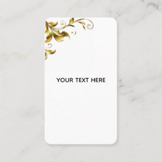 Create Your Own Golden White Elegant Business Card