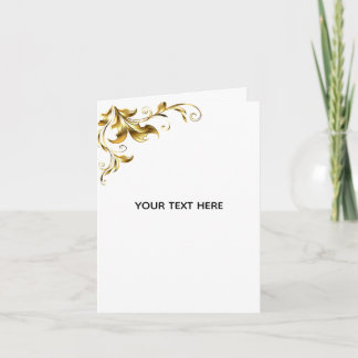 Create Your Own Golden White Elegant Card