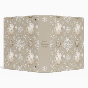 Create Your Own Golden Winter Ornaments Binder