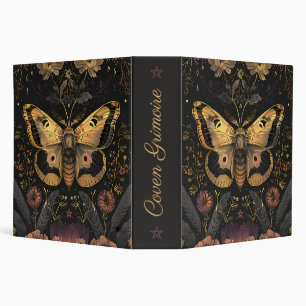 Create Your Own Golden Yellow Moth Floral Binder
