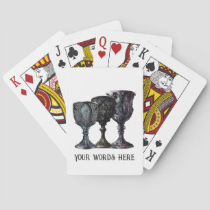 Create Your Own Gothic Black Chalices Playing Cards